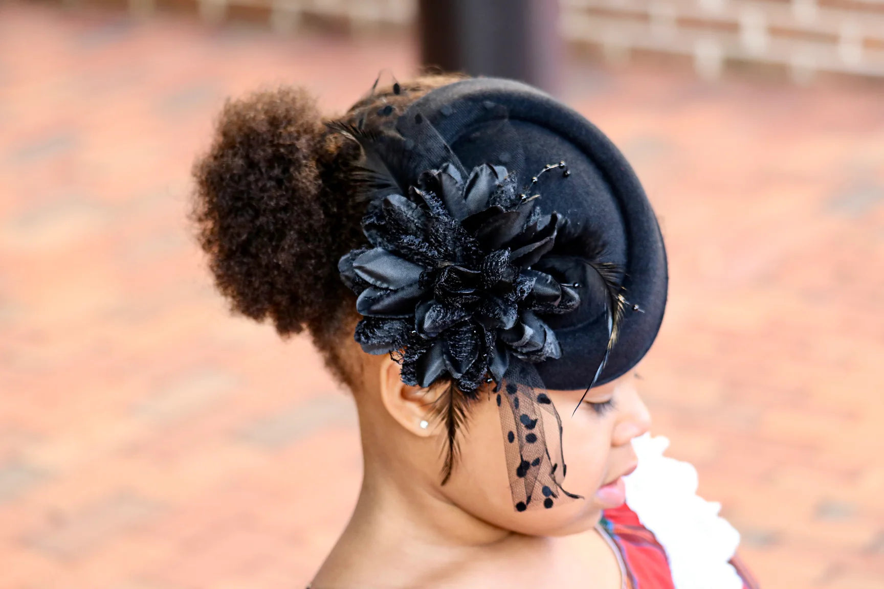 Black Pillbox Hat